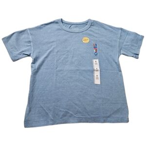 ☘️3/$15☘️ Cat & Jack - Light Blue Short Sleeve Tee with Embroidered Flag Patch